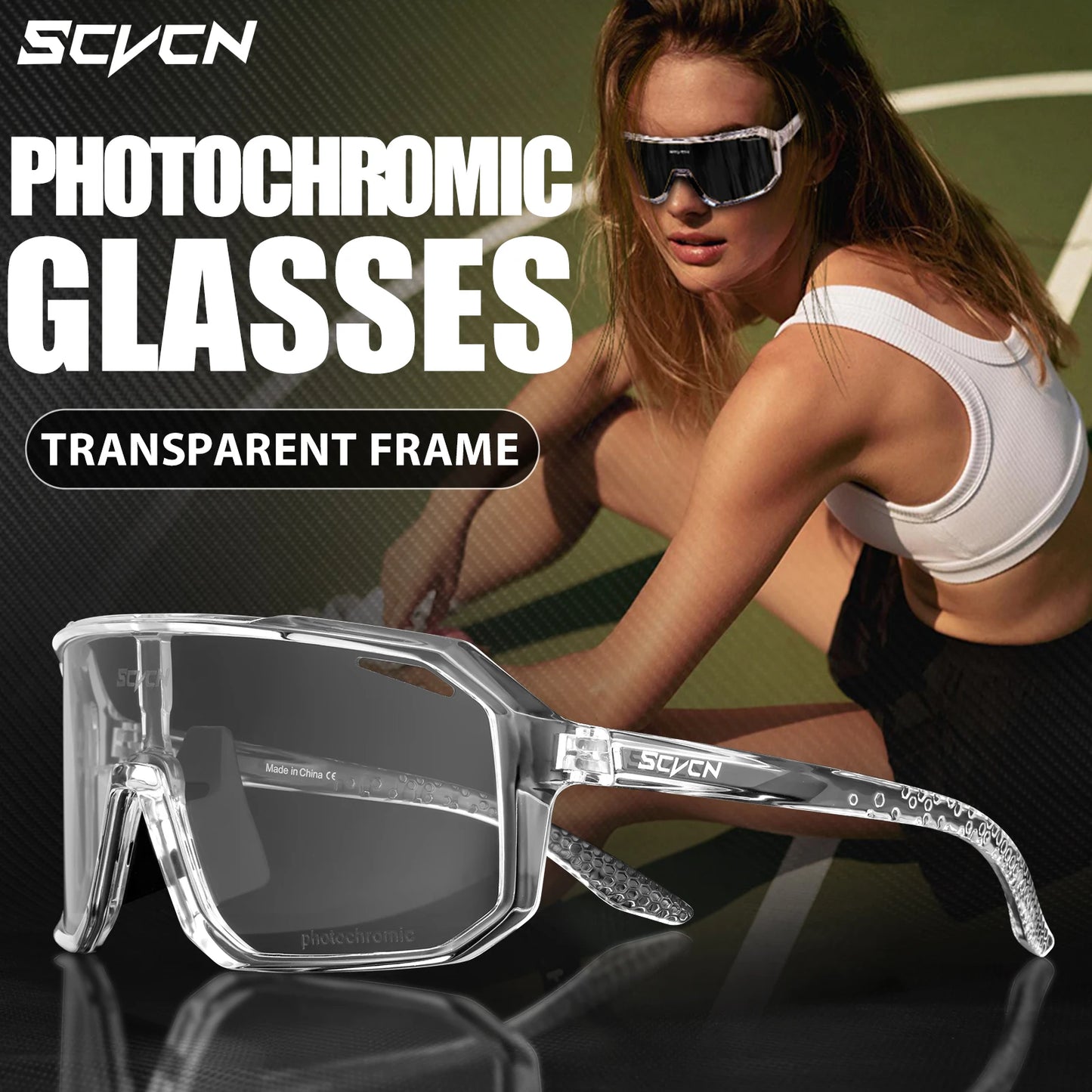 SCVCN Cycling Sunglasses Photochromic Glasses for Men Sun Mountain