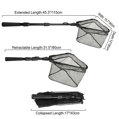 190cm 92cm 55cm Telescopic Landing Net Folding Fishing Pole Extending