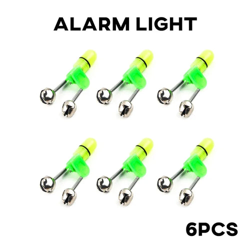 6Pcs Set Luminous Fish Bells Fish Bite Hook Alarm Double Ring Alarm