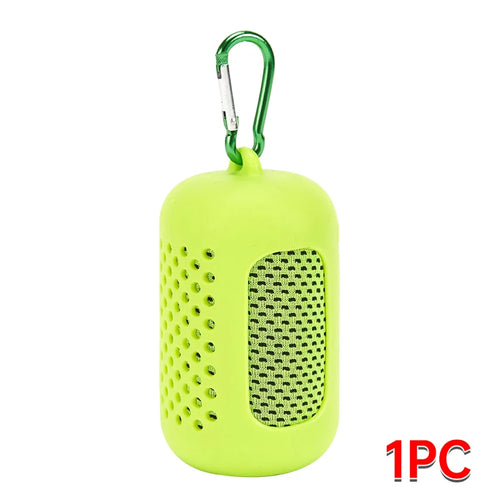 Outdoor Towel Round Silicone Wrapped Ice Towel Soft Breathable Cool