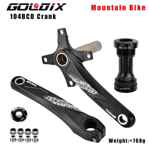 GOLDIX 104BCD Wide and narrow teeth bicycle crankset 170/175mm crank