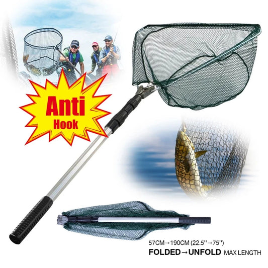 190cm 92cm 55cm Telescopic Landing Net Folding Fishing Pole Extending