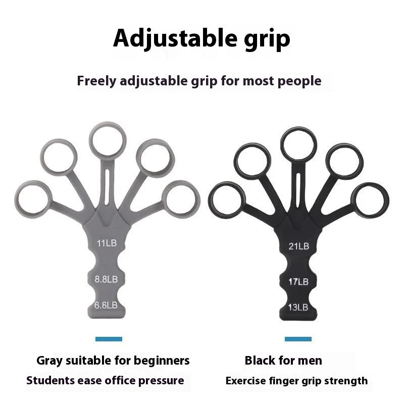 Silicone 5-finger finger trainer, wrist tension device, shooting