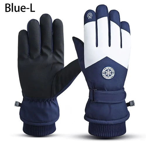 Winter Snowboard Ski Gloves PU Leather Non-slip Touch Screen