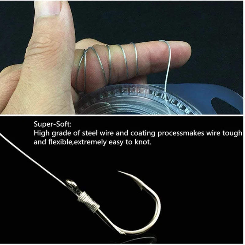 PRO BEROS Stainless Steel Fishing Line 10M 7 Strands 10LB-200LB Trace