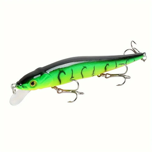 1pc 4.53inch/0.49oz Plastic Simulation Lure, Minnow Hard Bait With 3