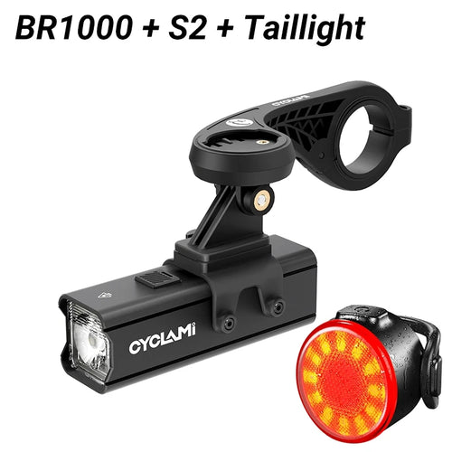 CYCLAMI 1000LM Bike Light Front Lamp Type-C Rechargeable LED 21700