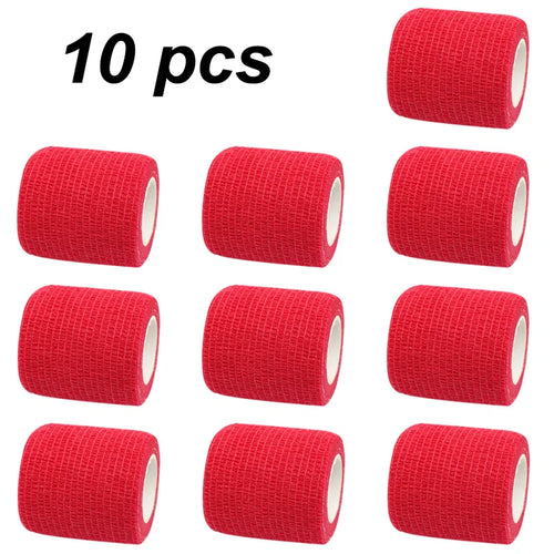 10 pcs Colorful Sports Self Adhesive Elastic Bandage Wrap Tape For