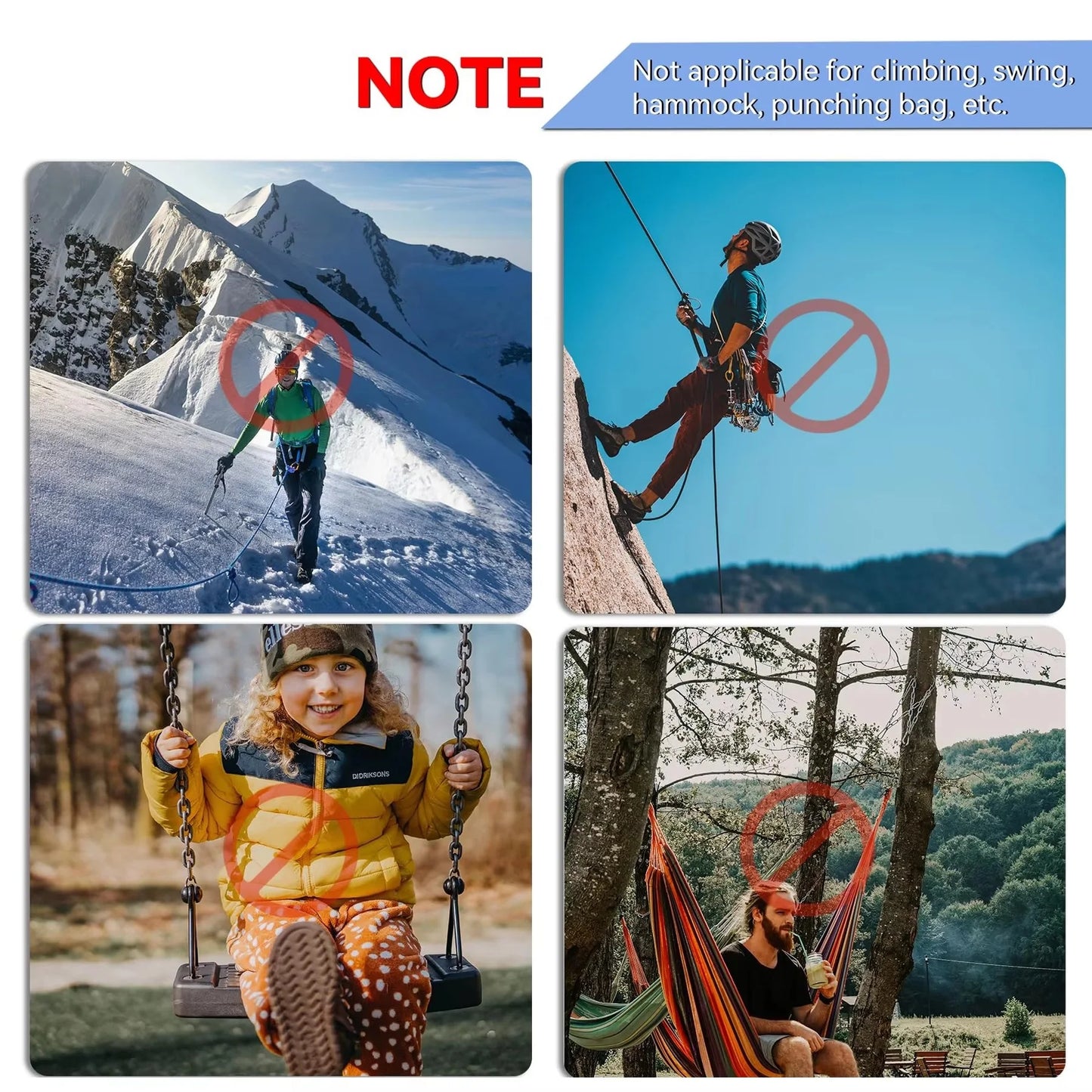 6pcs Carabiner Clip Aluminum Alloy Keychain Lock Buckle Snap D-Ring