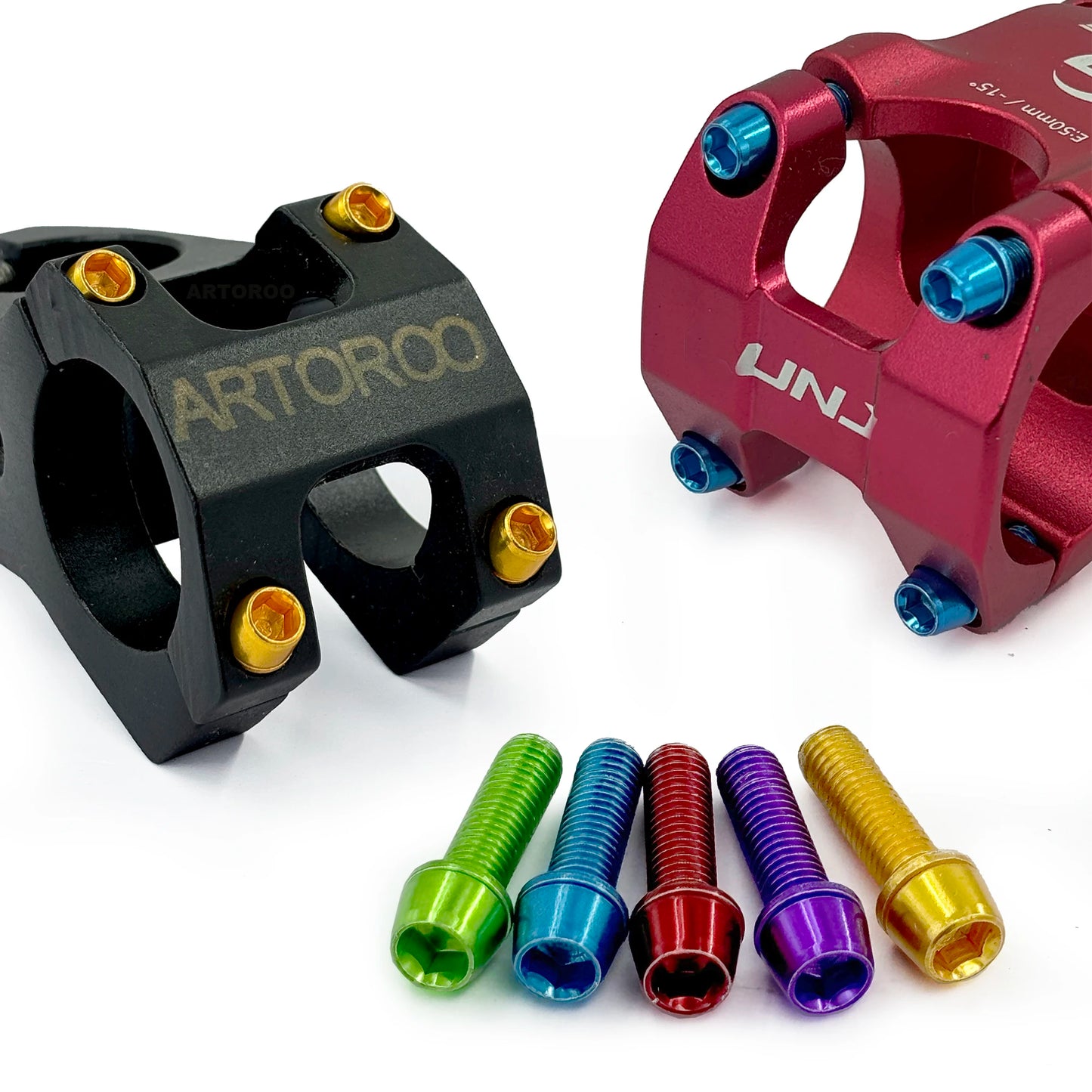 6PCS  Bike Stem M5 Alloy Steel Bolts, Bicycle Stem Bolts Screws,