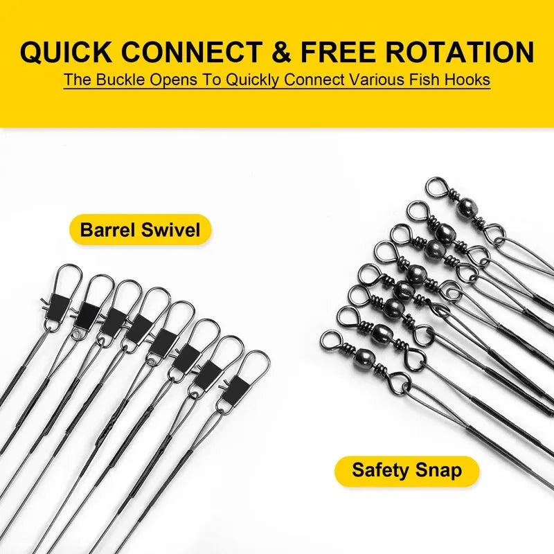 20PC Anti Bite Steel Fishing Line 15/20/25/30cm Steel Wire Leader With