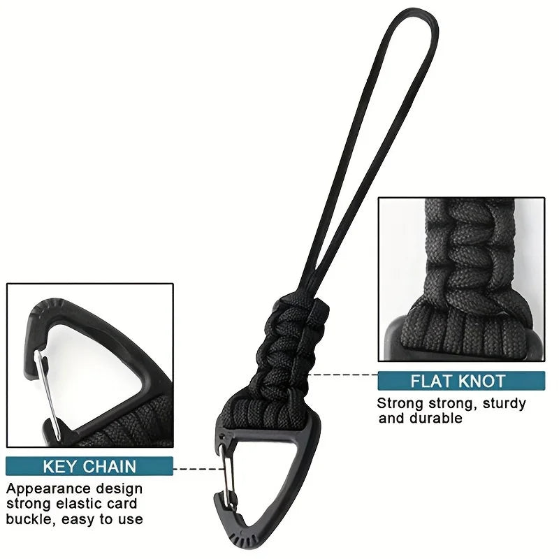 One High-Quality, Hand-Woven, High-Strength Cord Keychain With A