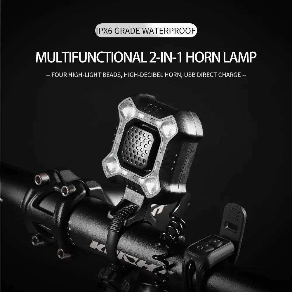 Bicycle Electronic Bell Bicycle Light Scooter E-bike Trumpet Alarm