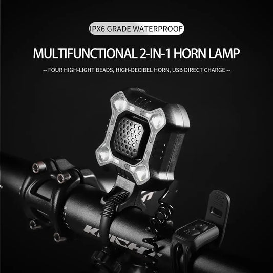 Bicycle Electronic Bell Bicycle Light Scooter E-bike Trumpet Alarm