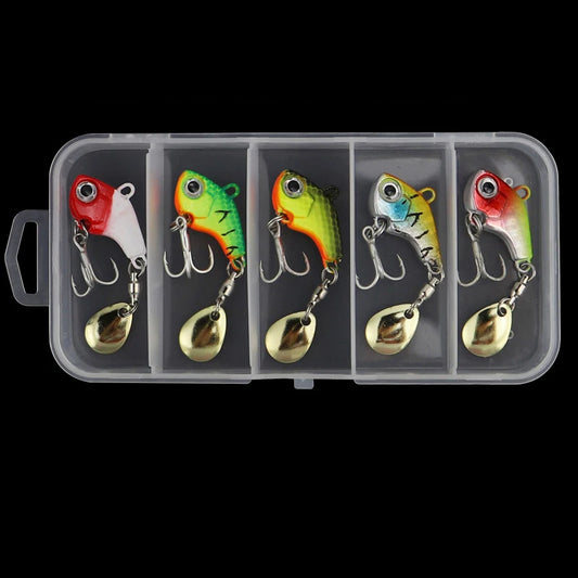 5Pcs/Box Metal Mini VIB With Spoon Fishing Lure 5g 7g 10g 14g  Fishing