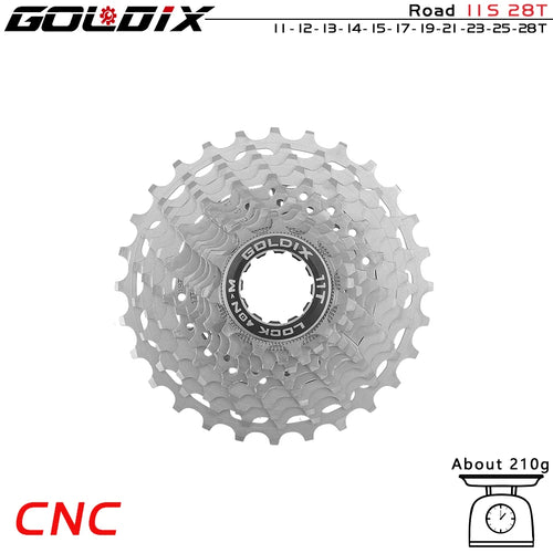 GOLDIX Ultralight CNC Road Bike Cassette 11/12 Speed k7 11S 12S