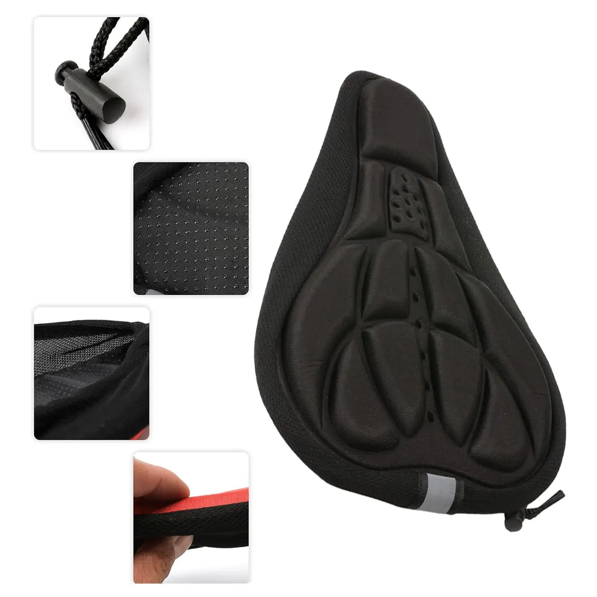 1pc Mtb Bicycle 3d Saddle Cover Comfortable Foam Seat Cushion