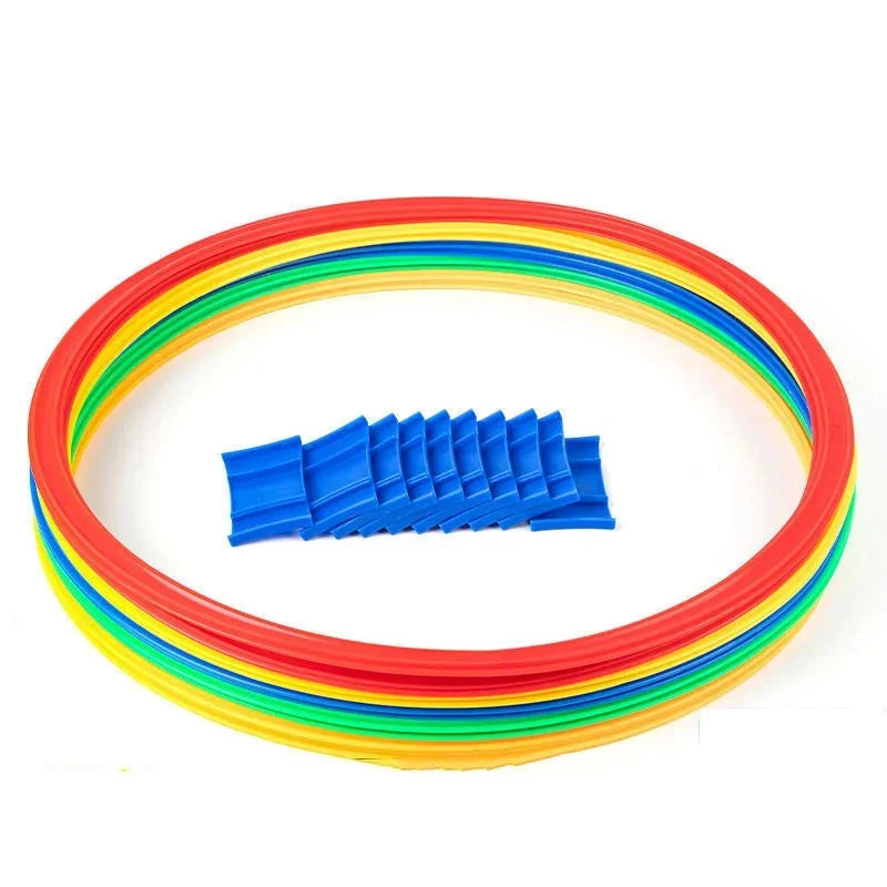 Outdoor Funny Physical Training Sport Lattice Jump Ring Set Game 10