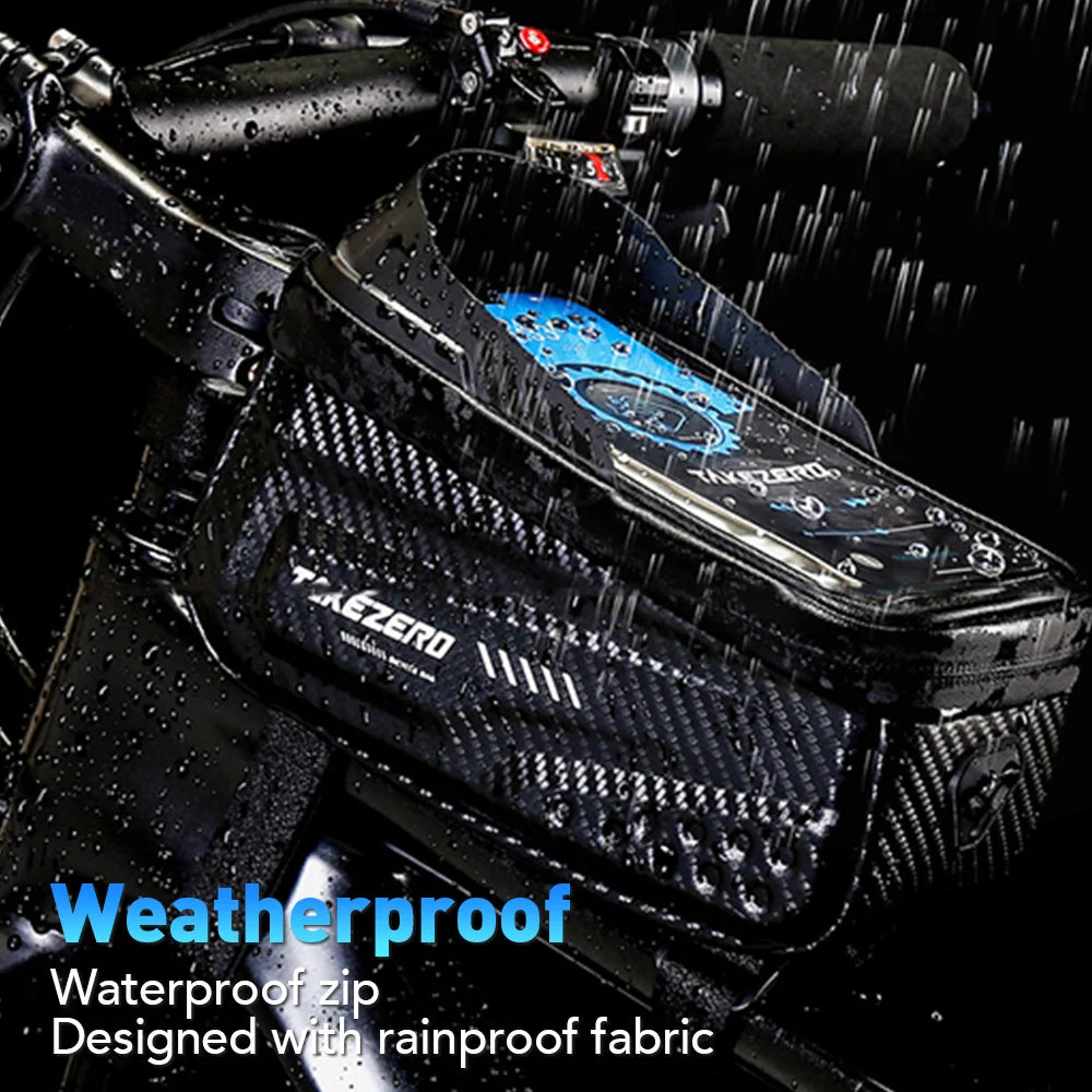 NEWBOLER Bicycle Bag Cycling Top Front Tube Frame Bag Waterproof 6.5