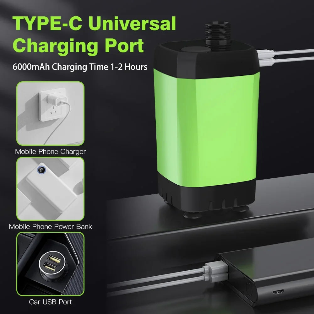 Camping Shower Pump RV Outdoor Shower Kit Camp Shower w/Full Screen