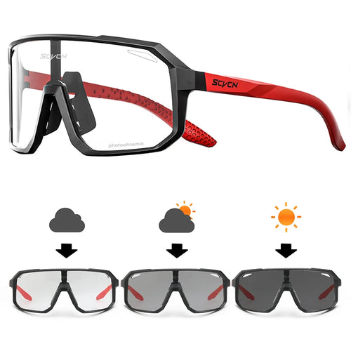 SCVCN Outdoor Sport Bike Photochromic Sunglasses Men Women bicycle MTB