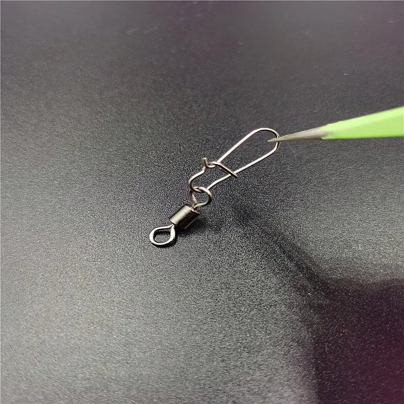 50pcs/lot Fishing Connector  2# 4# 6# 8# 10# Pin Bearing Rolling