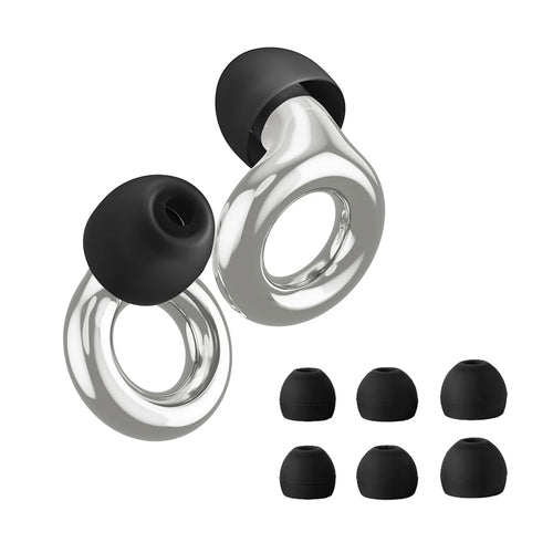 HUAK High-Fidelity Ear Plugs - 8 Ear Tips in XS/S/M/L - Reusable