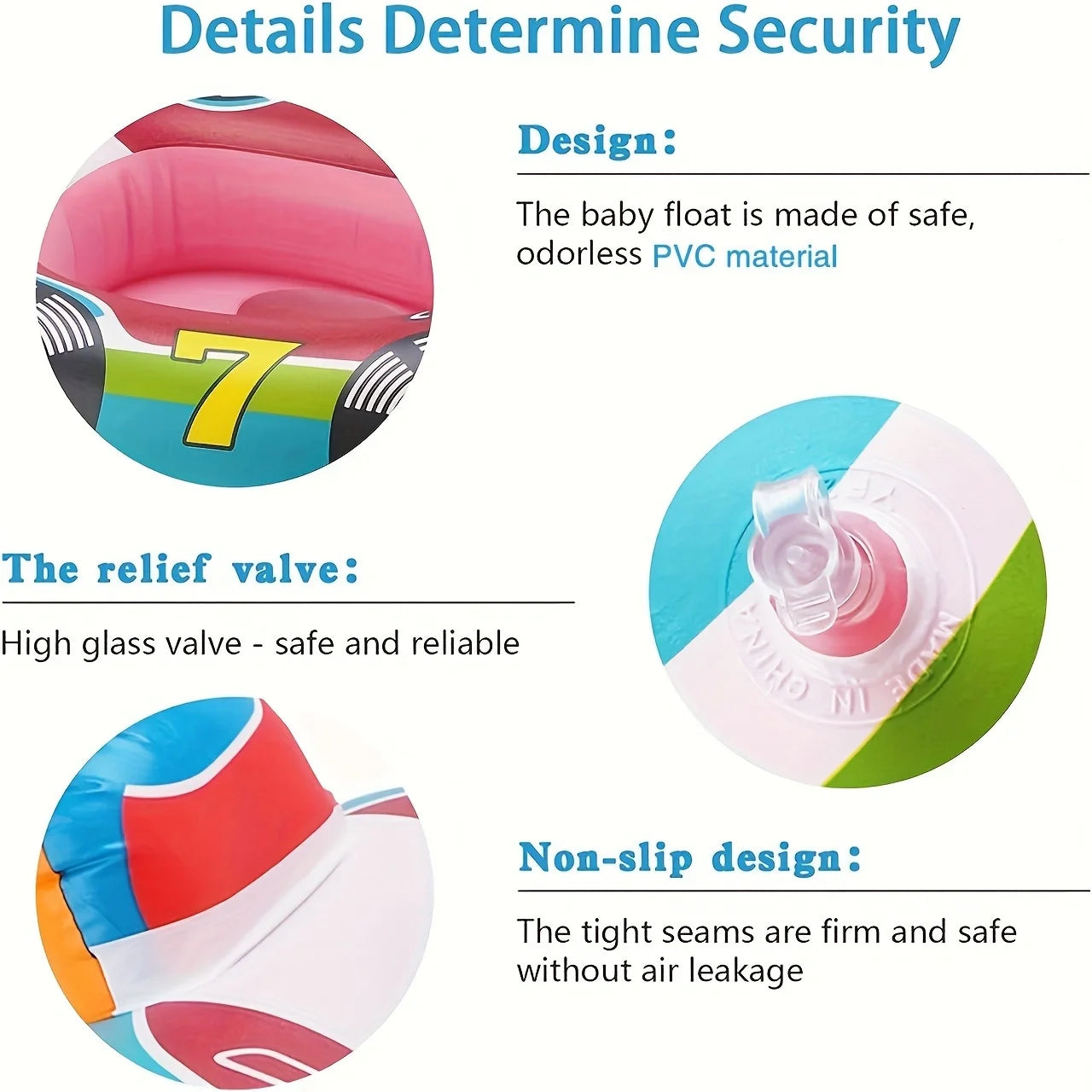 Baby Inflatable Pool Float Swimming Float Boat with Steering Wheel