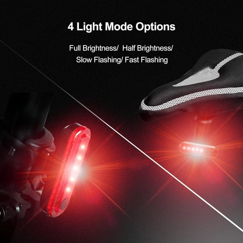 USB Rechargeable LED Bike Tail Light Bright Bicycle Rear Cycling