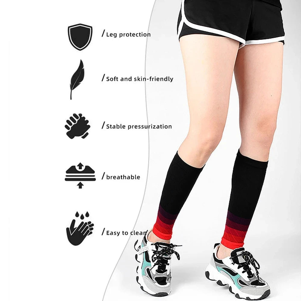 1Pair Calf Support Compression Sleeves for Women Men Running 20-30mmHg