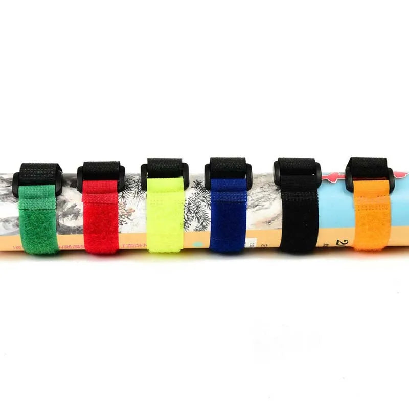 10pcs/set Reusable Fishing Rod Tie Holder Strap Suspenders Fastener