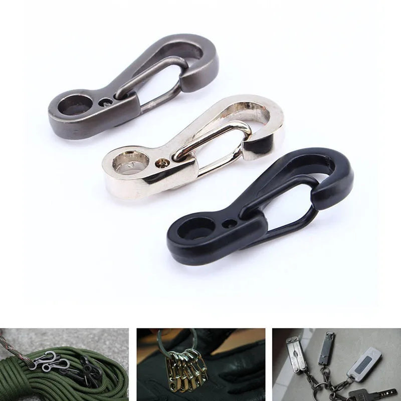 10pcs keychain carabiner Mini Aluminum Alloy Pendant Buckle EDC