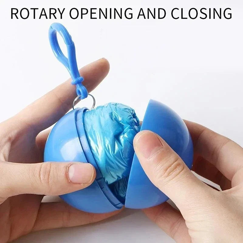 New Portable Disposable Raincoat Keychain Compression Ball Pocket Ball