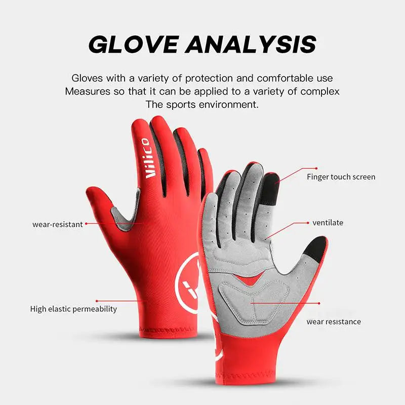 Touch Screen Long Full Fingers Half Fingers Gel Sports Cycling Gloves