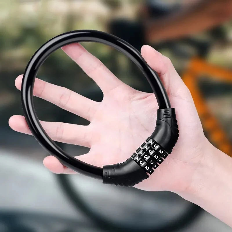 Bike Lock Mountain Bike Portable Security 4-digit Code Bike Lock for