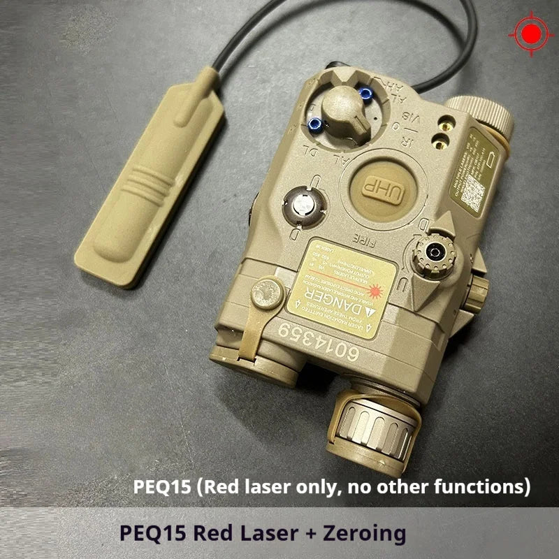Tactical Airsoft PEQ-15 PEQ15 LA5C Red Dot Green Blue IR Fill Light