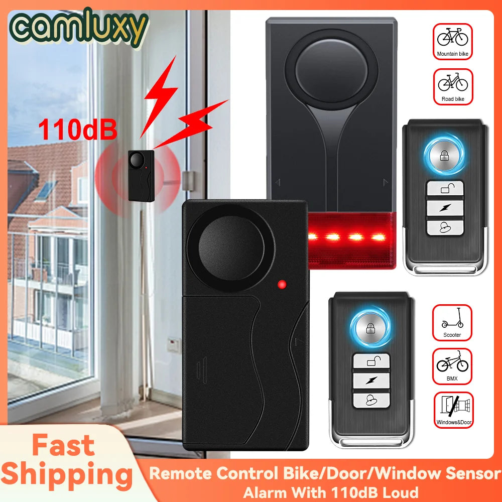 Camluxy Anti-Theft Alarm 110db Loud Door and Window Alarm Wireless
