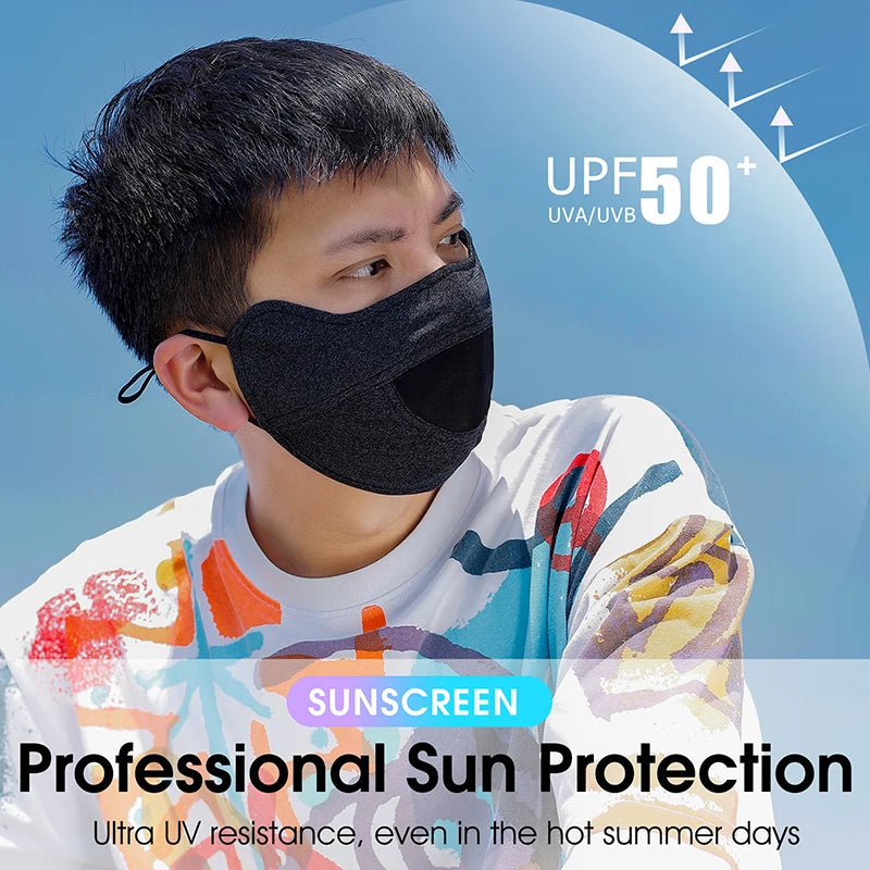 WEST BIKING Summer Ice Silk UV Protection Mask Breathable Outdoor