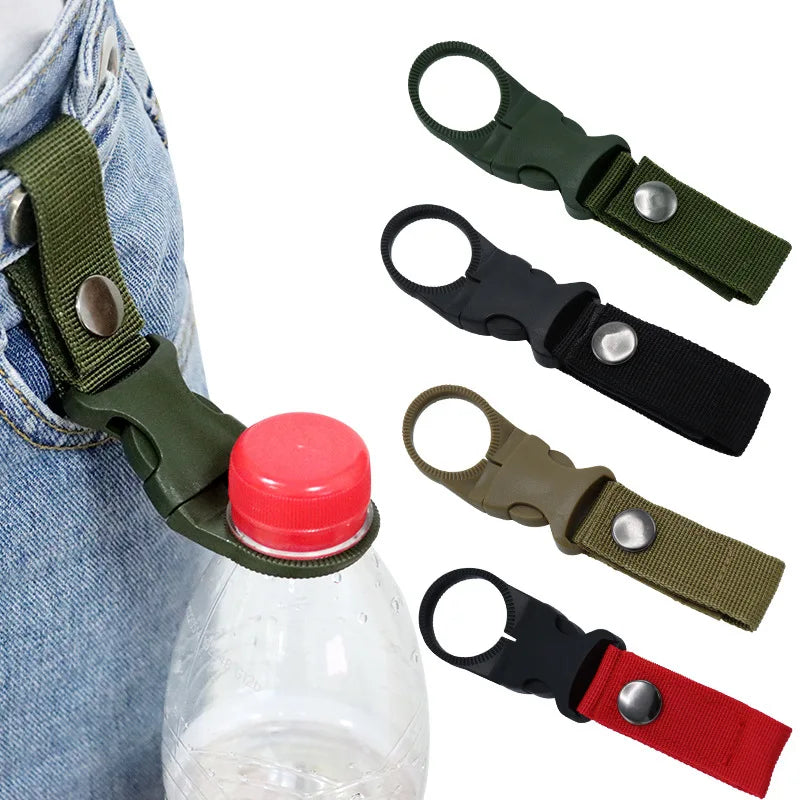 Webbing Water Bottle Holder Climbing Carabiner Belt Backpack Hanger