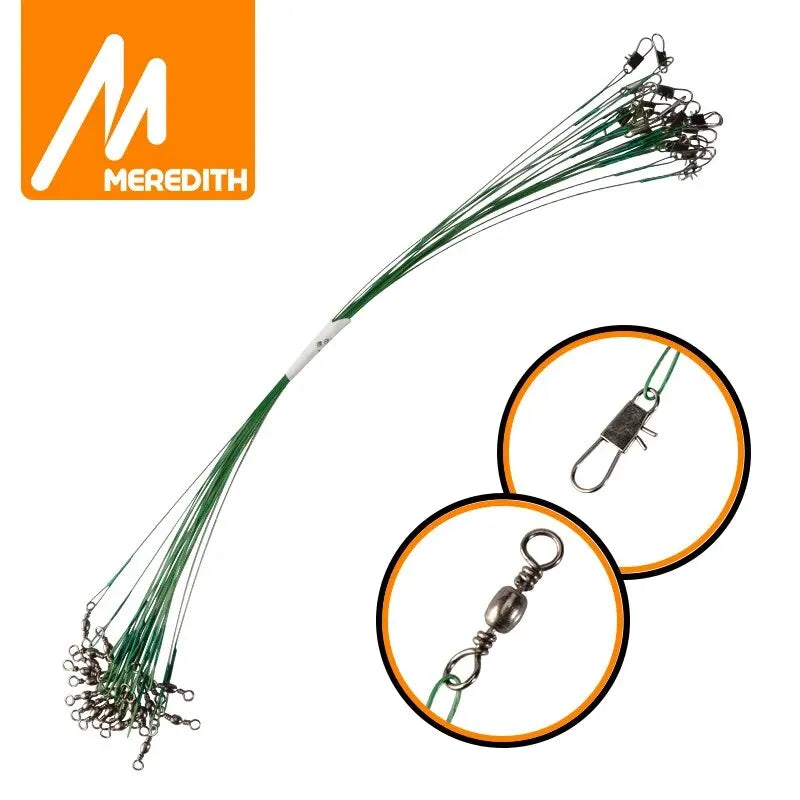 MEREDITH Anti Bite Steel Fishing Line 15cm-25cm Steel Wire Leader With