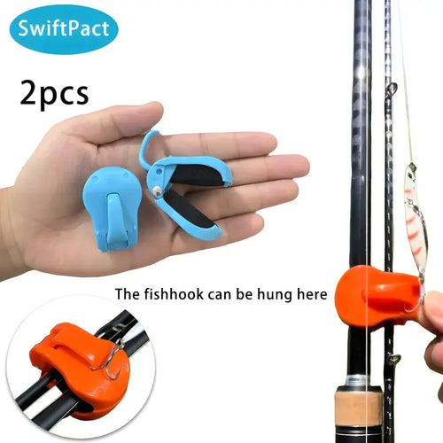 2pcs Quick-Attach Fishing Rod Clip - Tool-Free 1-Hand Holder for