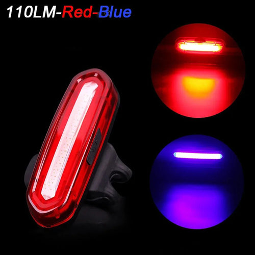 USB Rechargeable LED Cycling Bike Warning Light Mountain Bicycle