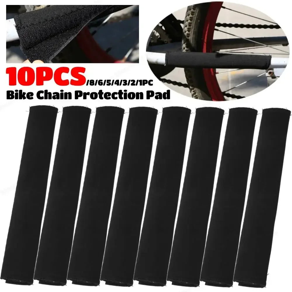 1-2PCS Bike Frame Chain Protectors - Neoprene Cycling Guards for Black