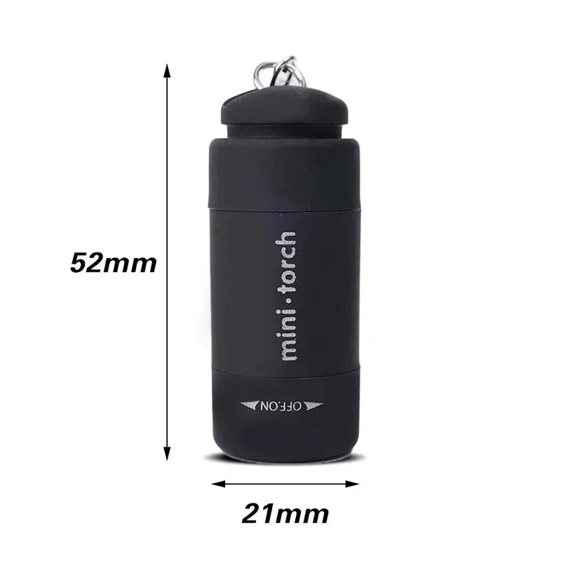 LED Micro Pocket Flashlight Portable USB Rechargeable Keychain