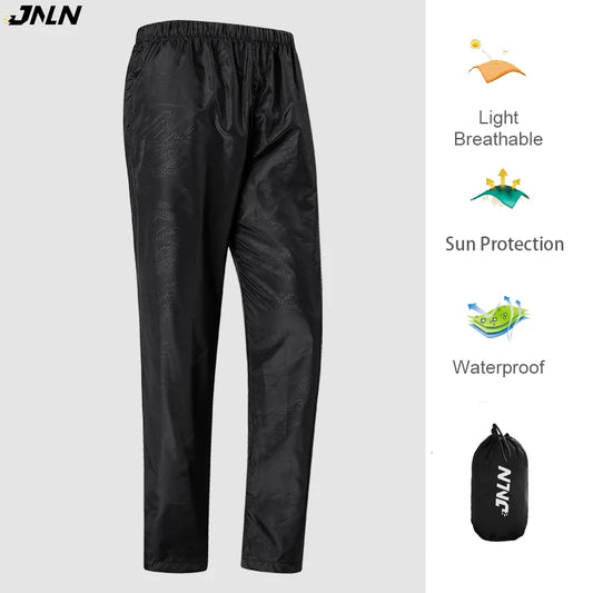 JNLN Men Women Waterproof Hiking Pants Camping Trekking Climbing Rain