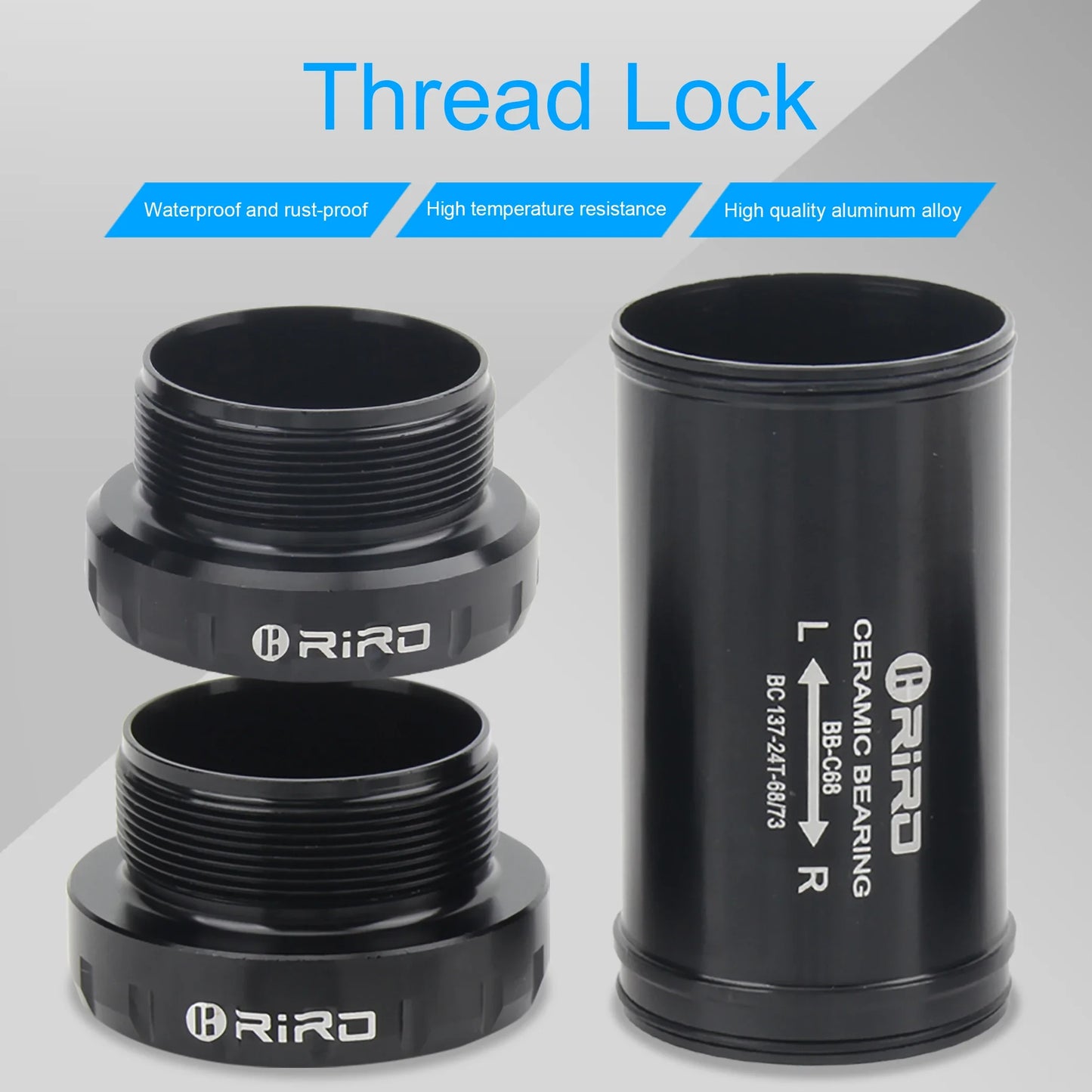 RIRO Bicycle Ceramic Bottom Bracket BB68/BB92 68/73MM Threaded BB MTB