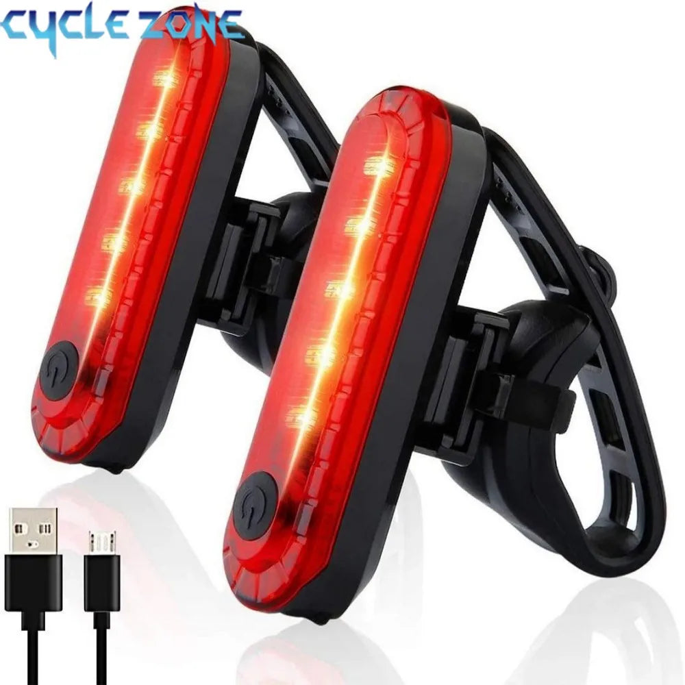 Rear Bike Tail Light USB Rechargeable Red Ultra Bright Taillights Fit