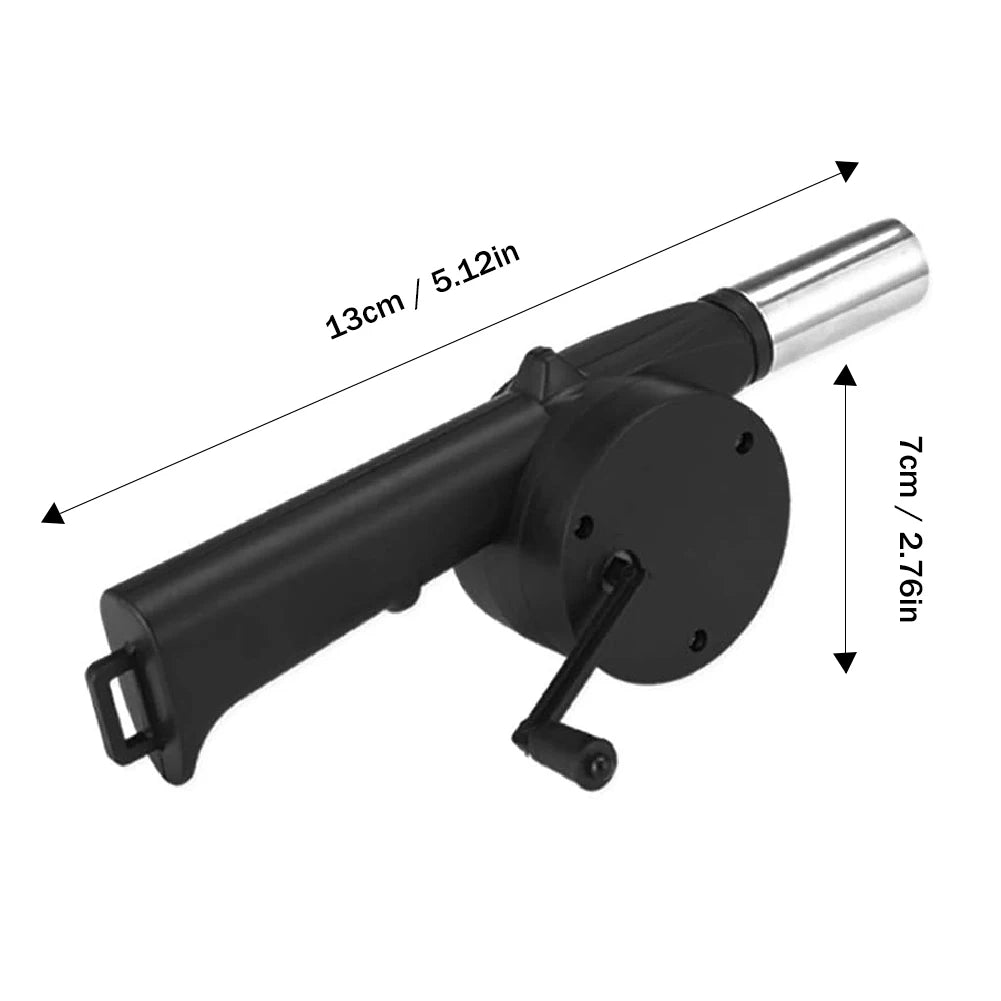 Outdoor Barbecue Fan Hand-cranked Air Blower Portable BBQ Grill Fire
