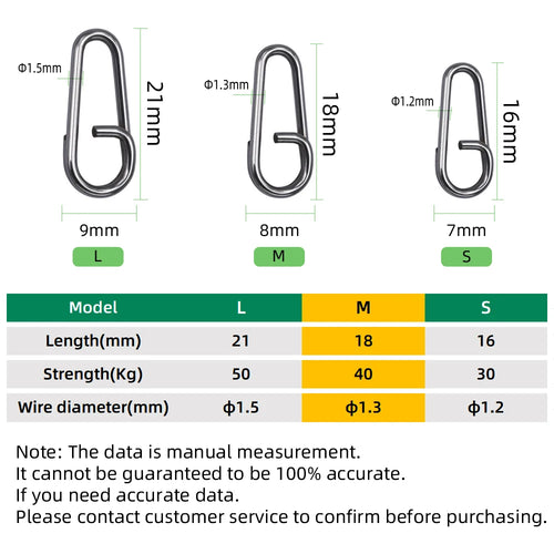 DNDYUJU 20-100pcs Stainless Steel Bent Dead Oval Split Rings Loop Lure
