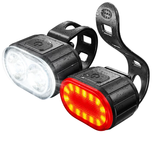 Front Rear Bike Lights Rechargeable Bicycle Cycling USB Flashlight for